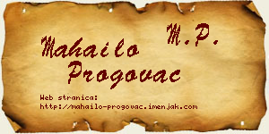 Mahailo Progovac vizit kartica
